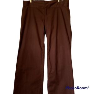 Brown Maternity Pants Liz Lange size 6 Faint striped fabric
